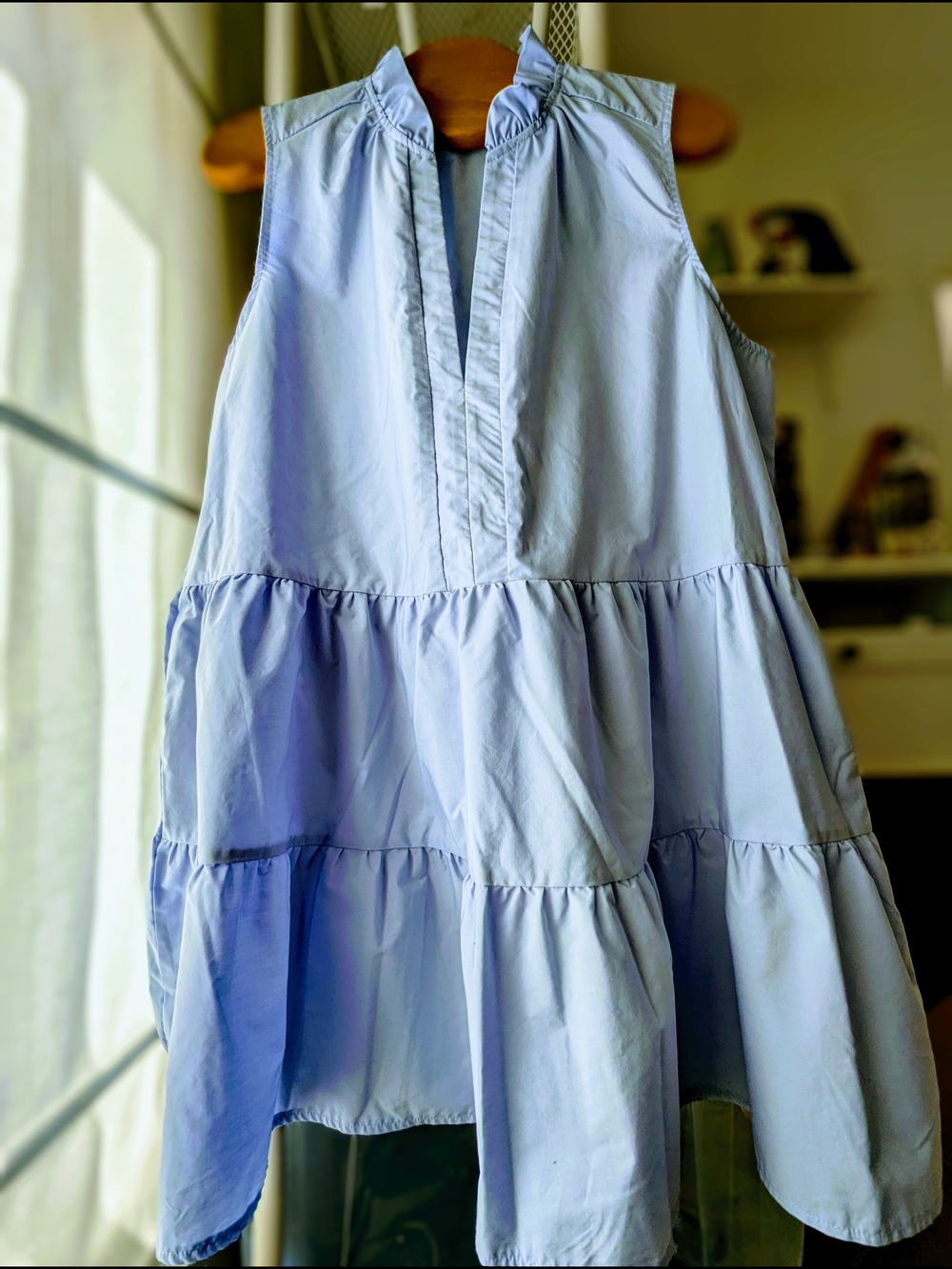 Powder Blue Tiered Babydoll Dress Oversized Scandinavian Minimalist Balletcore 2